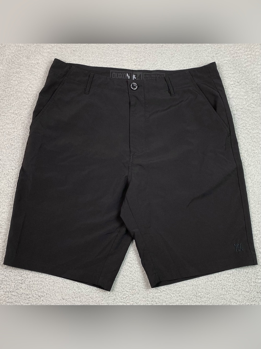 DIXXON Stretch Chino Shorts Men's Size 34 Black Performance Golf 9" Inseam EUC